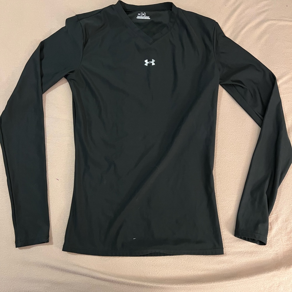 Under Armour v neck long sleeve, size: small